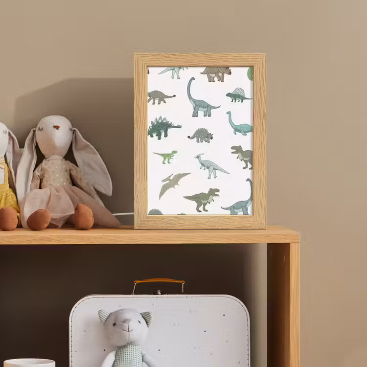 Dino - Groen - Jongens - Dinosaurus - Blauw Light Box met kabel klein -sfeer2_kind