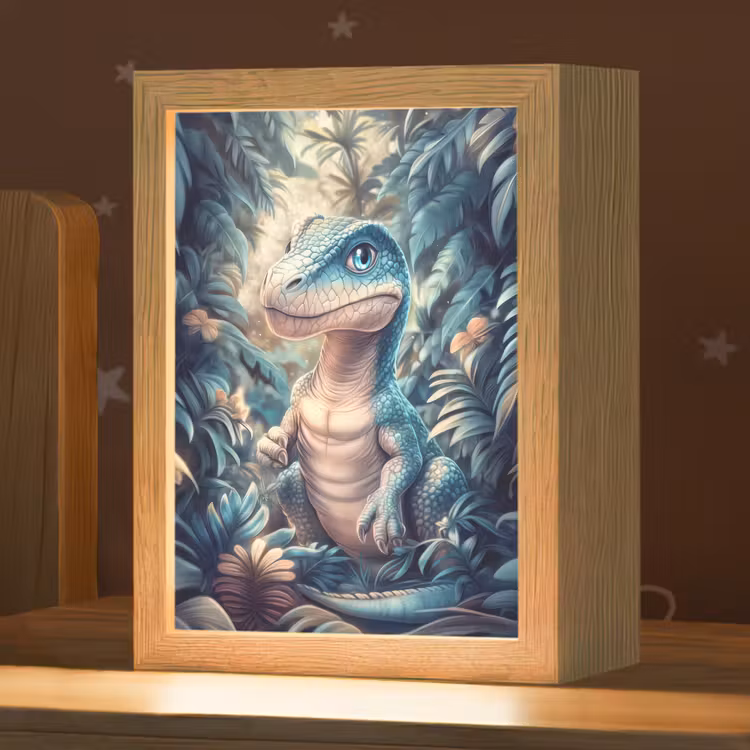 Dino - Jungle - Blauw Light Box met kabel klein -zzz_3d_website