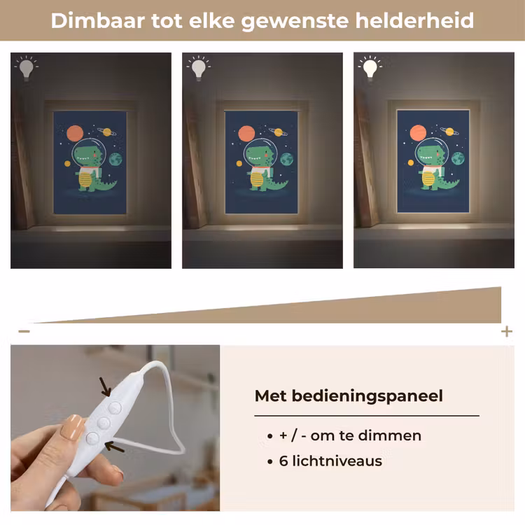 Dino - Ruimtepak - Planeten Light Box met kabel klein -USP_dimbaarNL