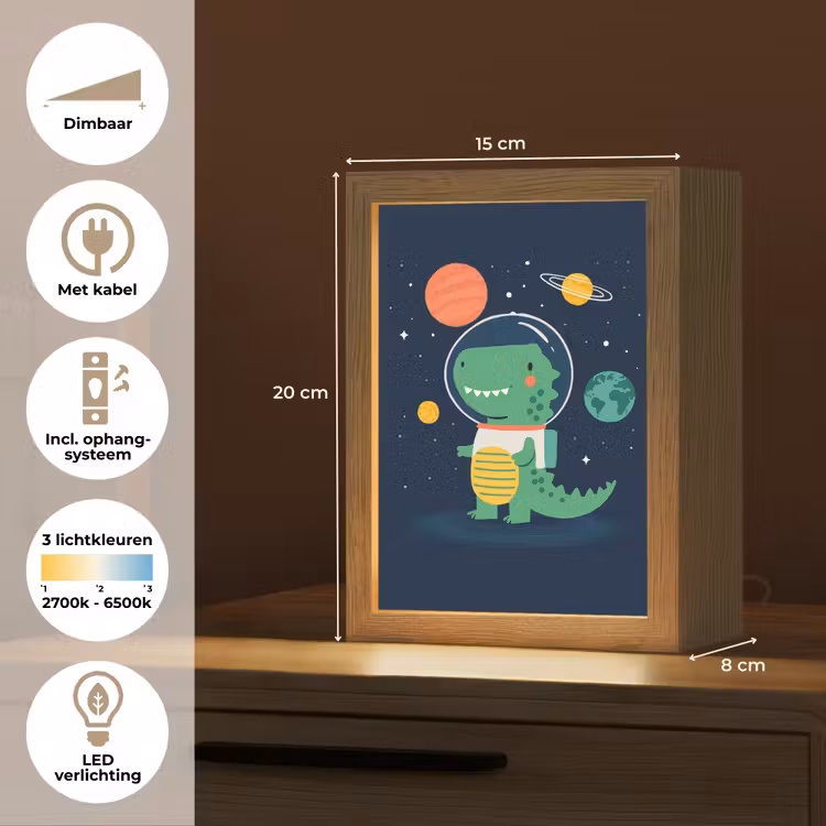 Dino - Ruimtepak - Planeten Light Box met kabel klein -USP_NL