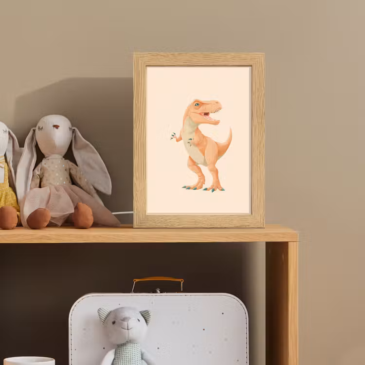 Dino - T-Rex - Oranje Light Box met kabel klein -sfeer2_kind