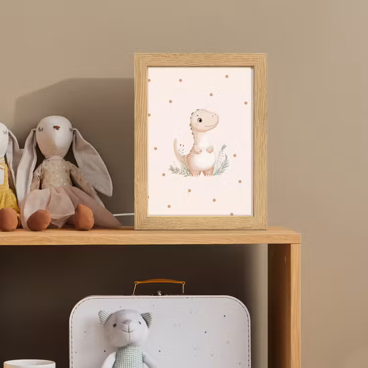 Dinosaurus - Bladeren - Pastel - Stippen Light Box met kabel klein -sfeer2_kind