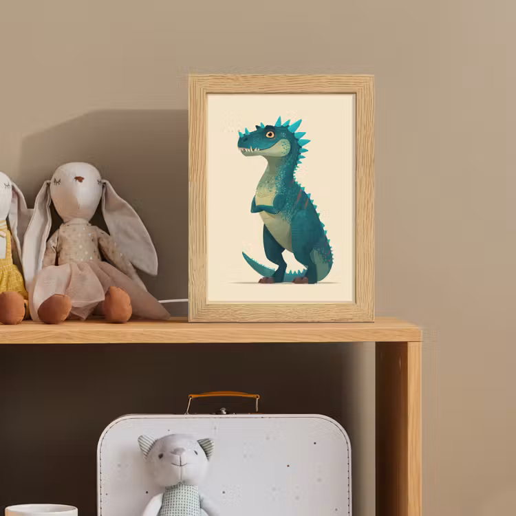Dinosaurus - Turquoise - Stekels Light Box met kabel klein -sfeer2_kind