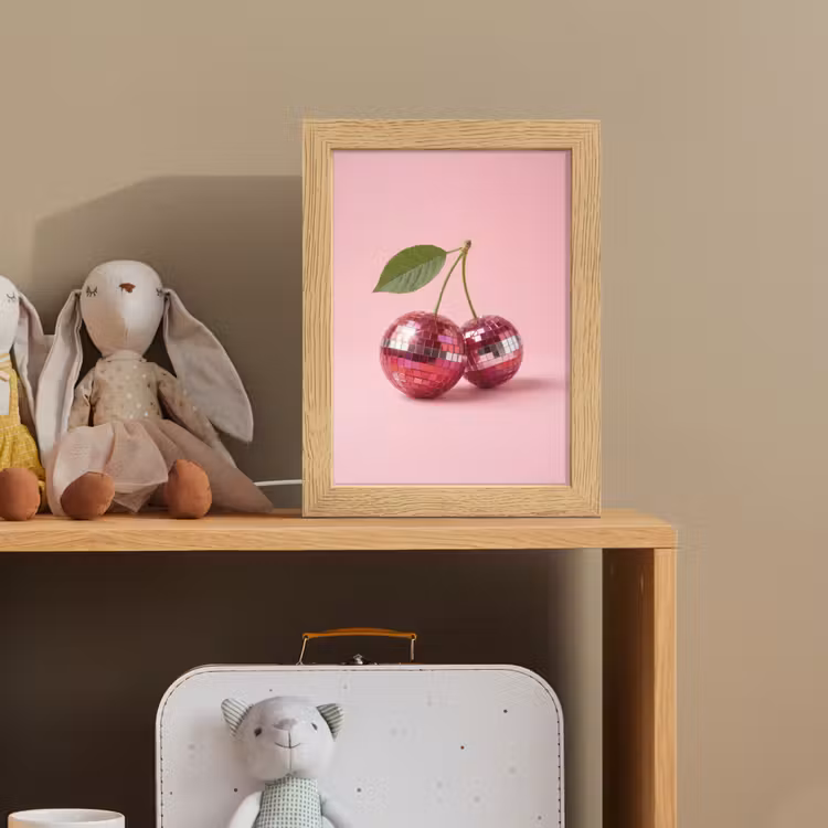 Disco - Kersen - Roze Light Box met kabel (Kinderlampje) klein -sfeer2_kind