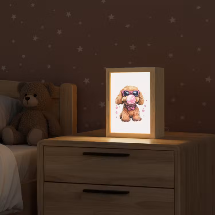 Hond - Roze - Kauwgom Light Box met kabel klein -sfeer1_kind