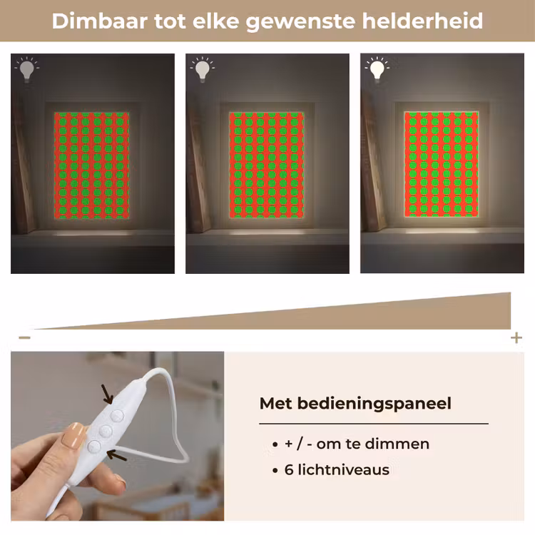 Stippen - Patroon - Groen Light Box met kabel (Kinderlampje) klein 904 -USP_dimbaarNL