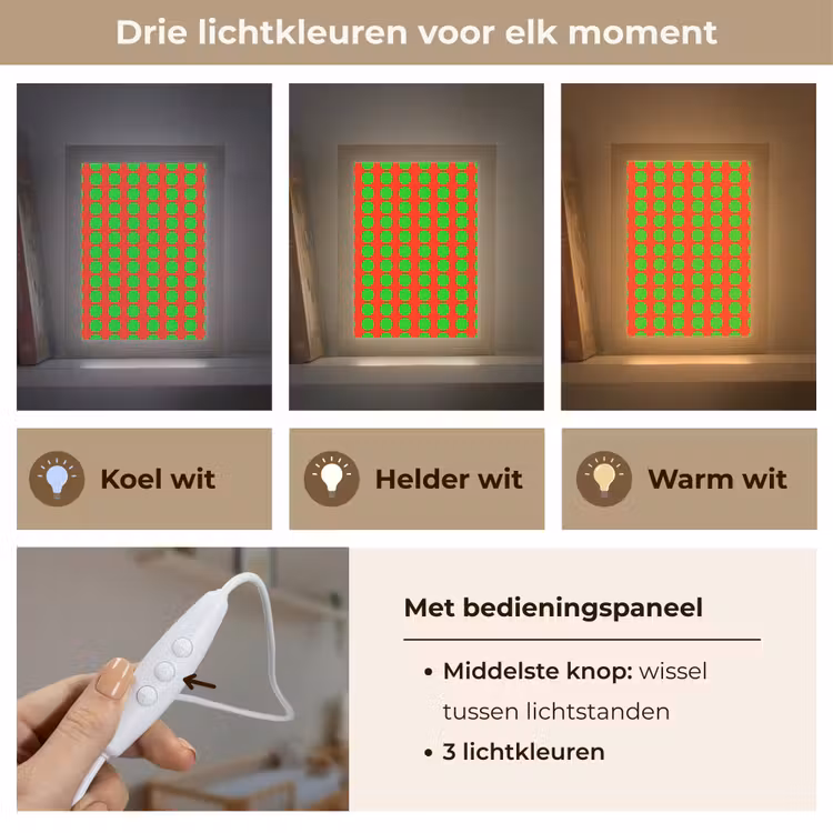 Stippen - Patroon - Groen Light Box met kabel (Kinderlampje) klein 904 -USP_lichtkleurNL