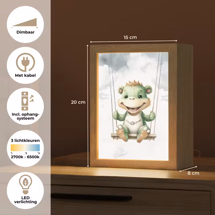 Draak - Baby dier - Kinderen Light Box met kabel klein -USP_NL
