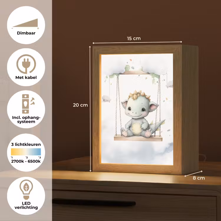 Draak - Baby dier - Kinderen Light Box met kabel klein -USP_NL