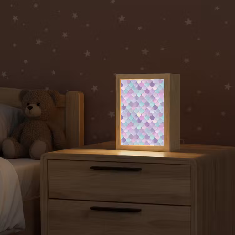 Dromerig - Zeemeermin - Pastel Light Box met kabel (Kinderlampje) klein 904 -sfeer1_kind