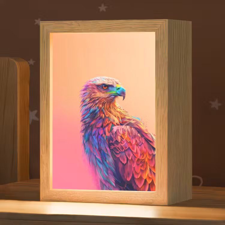 Arend - Vogel - Kleurrijk - Dier Light Box met kabel klein -zzz_3d_website