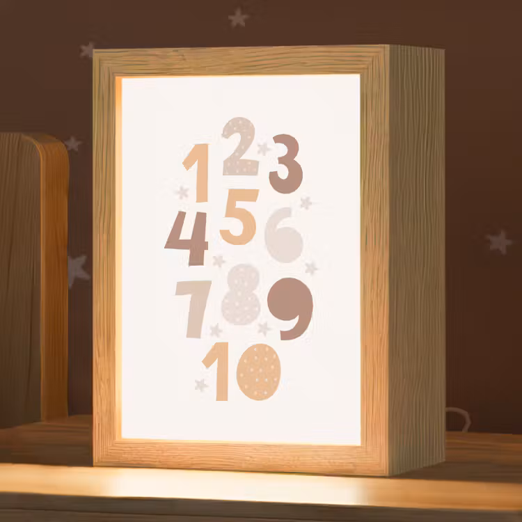 Educatief - Leren tellen - Pastel - 1-10 - Meisjes Light Box met kabel klein -zzz_3d_website