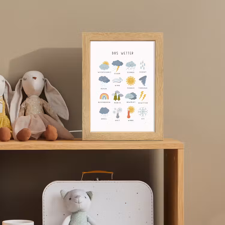 Educatief - Weer leren - Wit - Weerbericht Light Box met kabel klein -sfeer2_kind