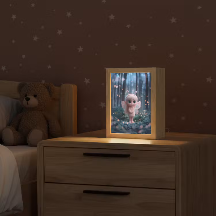 Elfje - Cartoon - Bos - Lichtjes Light Box met kabel klein -sfeer1_kind