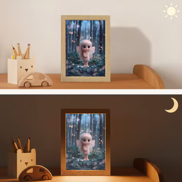 Elfje - Cartoon - Bos - Lichtjes Light Box met kabel klein -sfeer3_kind
