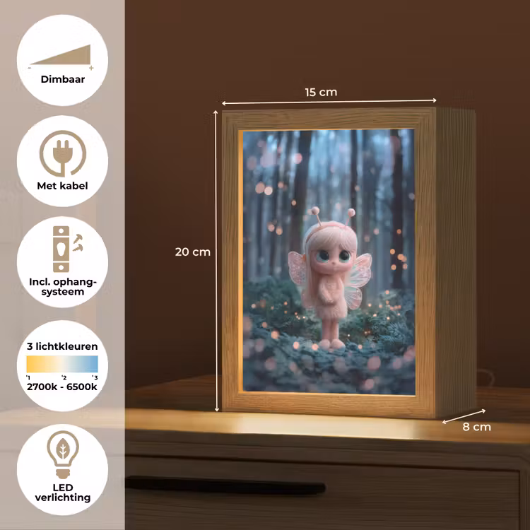 Elfje - Cartoon - Bos - Lichtjes Light Box met kabel klein -USP_NL