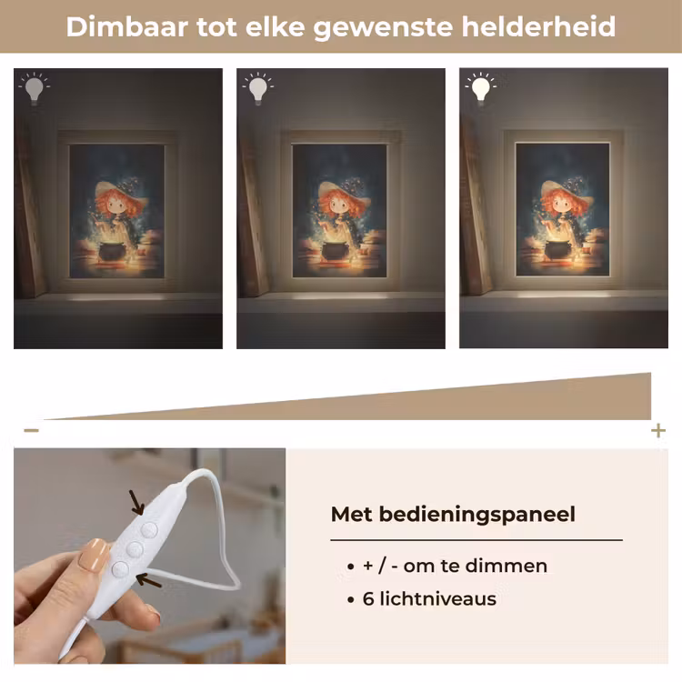Tovenares - Meisje - Boeken - Toveren Light Box met kabel klein -USP_dimbaarNL