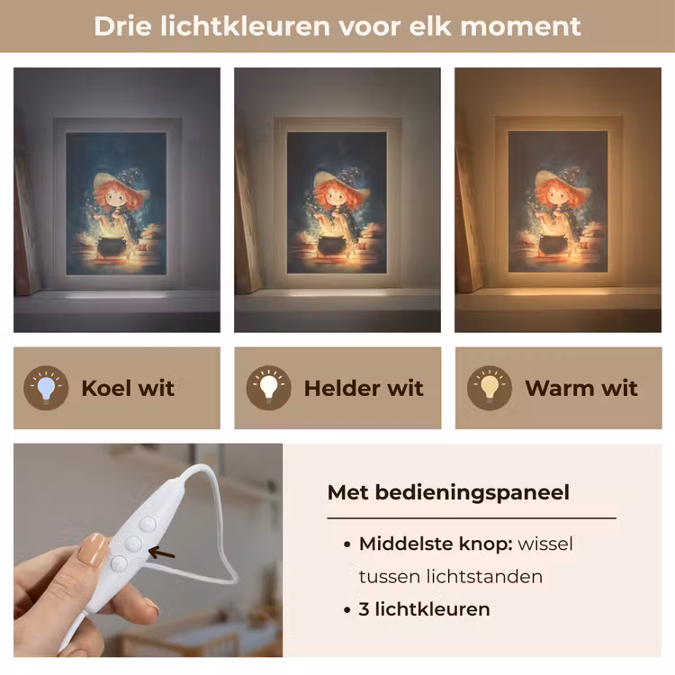 Tovenares - Meisje - Boeken - Toveren Light Box met kabel klein -USP_lichtkleurNL