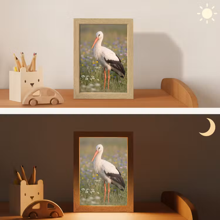 Ooienvaar - Bloemen - Weide - Kleurrijk Light Box met kabel (Kinderlampje) klein -sfeer3_kind