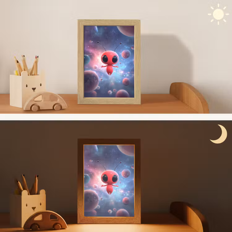 Buitenaards wezen - Rood - Planeten Light Box met kabel klein -sfeer3_kind
