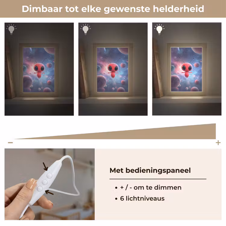 Buitenaards wezen - Rood - Planeten Light Box met kabel klein -USP_dimbaarNL
