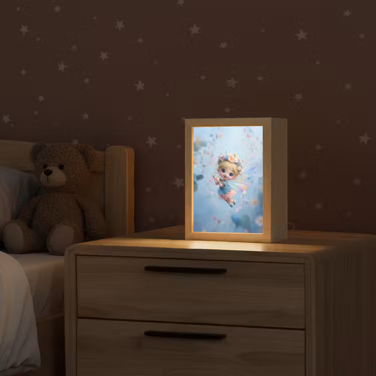 Fee - Bloemen - Sprookje - Blauw Light Box met kabel klein -sfeer1_kind