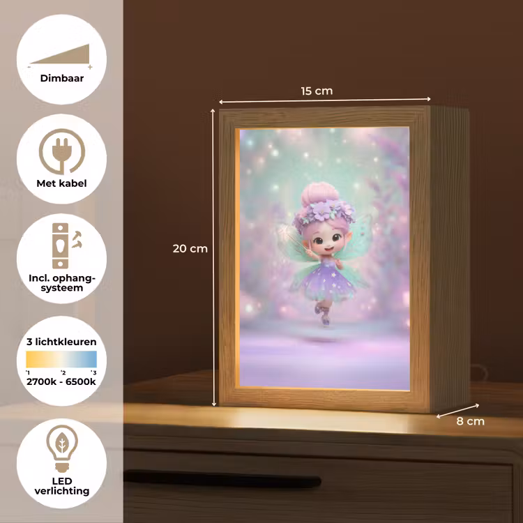 Fee - Paars - Sprookje Light Box met kabel klein -USP_NL