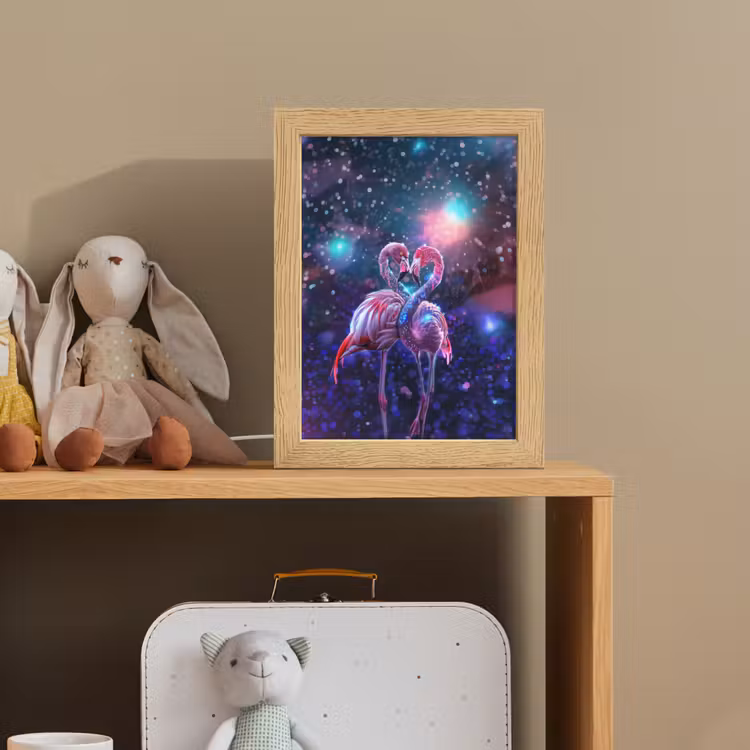 Flamingo's - Dieren - Ruimte - Galaxy Light Box met kabel klein -sfeer2_kind
