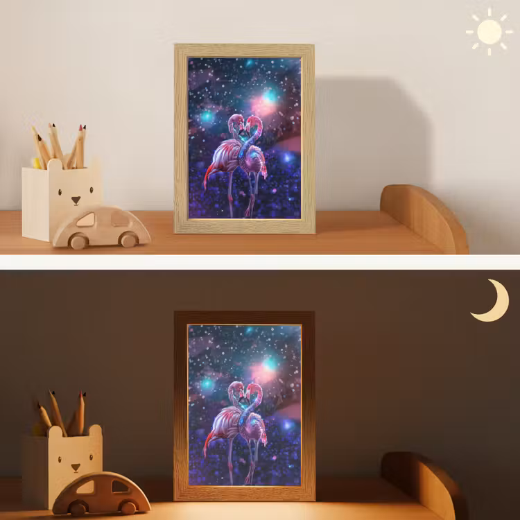 Flamingo's - Dieren - Ruimte - Galaxy Light Box met kabel klein -sfeer3_kind