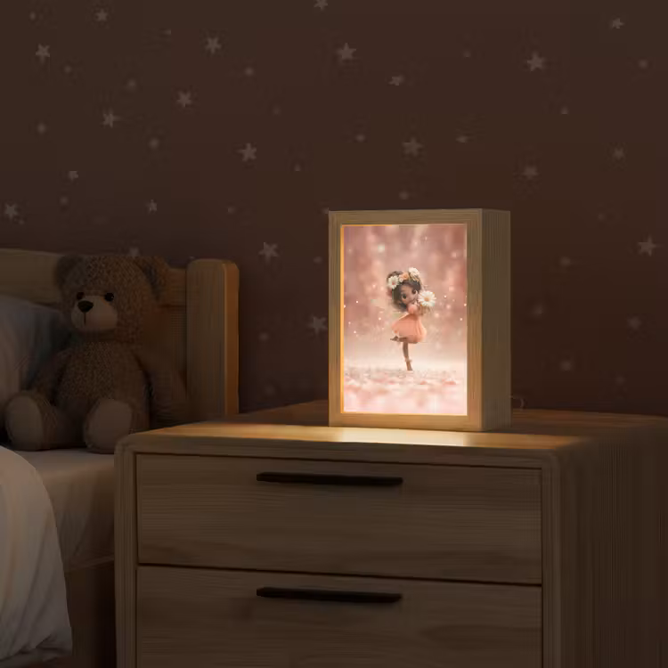 Bloemenfee - Roze - Meisje Light Box met kabel klein -sfeer1_kind
