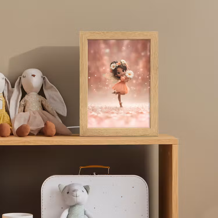 Bloemenfee - Roze - Meisje Light Box met kabel klein -sfeer2_kind