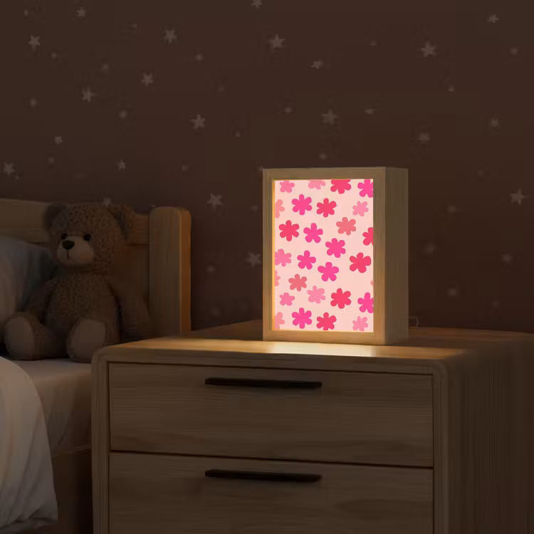 Bloemen - Patroon - Roze Light Box met kabel klein -sfeer1_kind