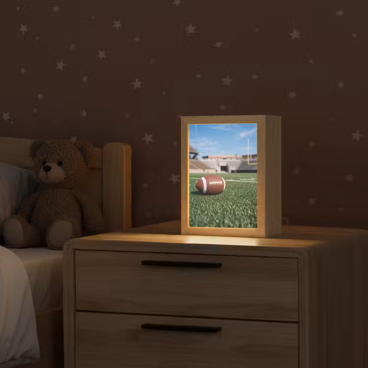 Football - Veld - Stadion - Sport Light Box met kabel (Kinderlampje) klein -sfeer1_kind