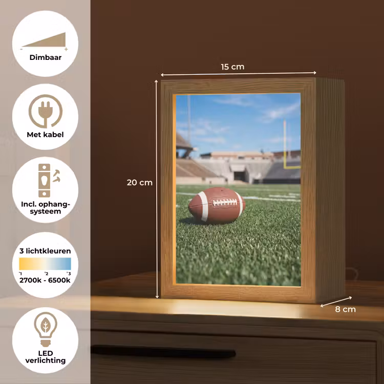 Football - Veld - Stadion - Sport Light Box met kabel (Kinderlampje) klein -USP_NL