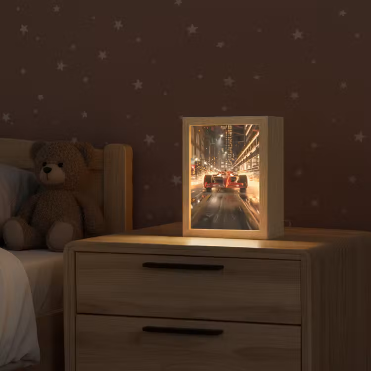 Formule 1 - Auto - Race - Goud - Jongens Light Box met kabel klein -sfeer1_kind
