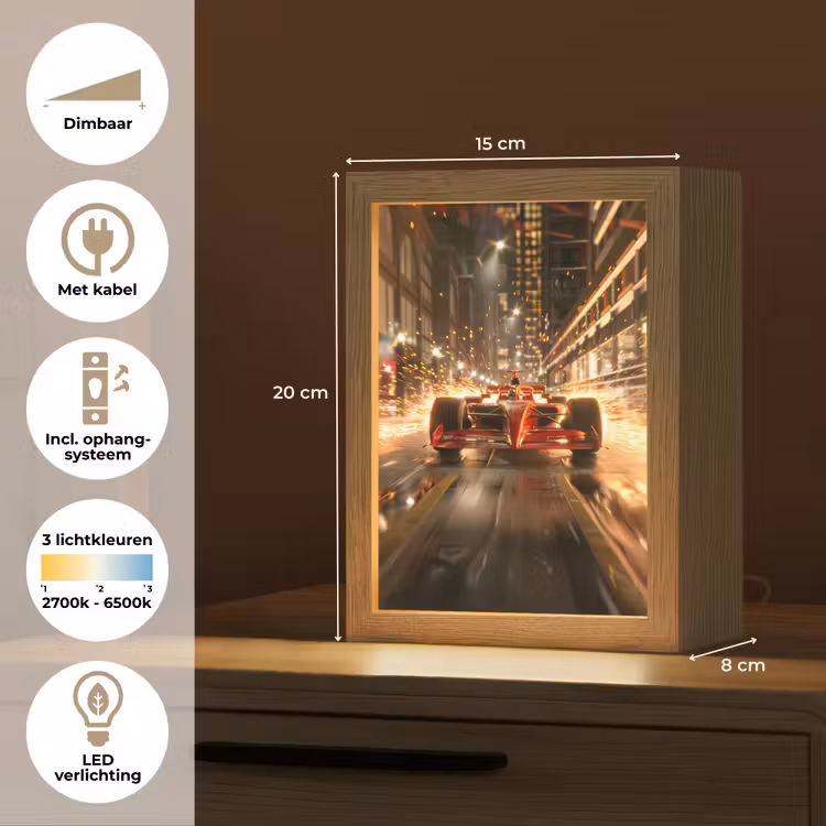 Formule 1 - Auto - Race - Goud - Jongens Light Box met kabel klein -USP_NL