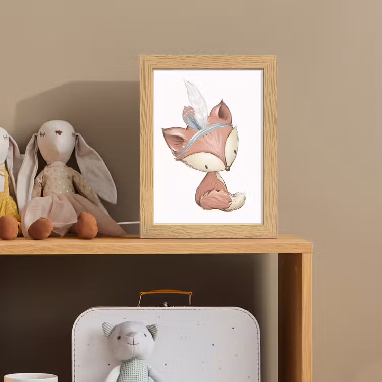 Vos - Dier - Bosdieren Light Box met kabel klein -sfeer2_kind