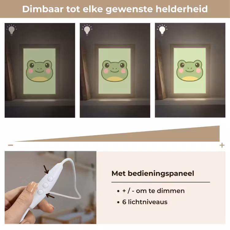 Kikker - Groen - Vriendelijkheid Light Box met kabel klein -USP_dimbaarNL