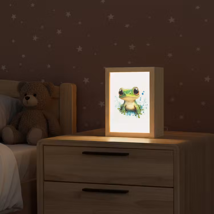 Kikker - Groen - Water - Dieren Light Box met kabel klein -sfeer1_kind