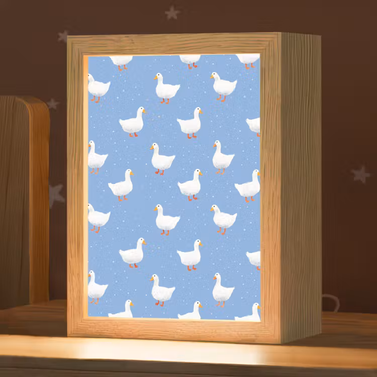 Ganzen - Elegant - Blauw Light Box met kabel (Kinderlampje) klein 904 -zzz_3d_website