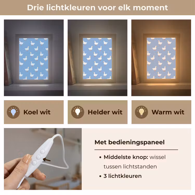 Ganzen - Elegant - Blauw Light Box met kabel (Kinderlampje) klein 904 -USP_lichtkleurNL
