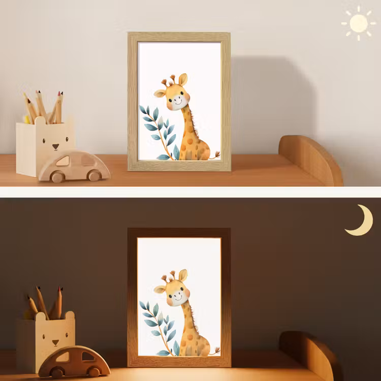 Giraf - Dier - Wilde dieren Light Box met kabel klein -sfeer3_kind