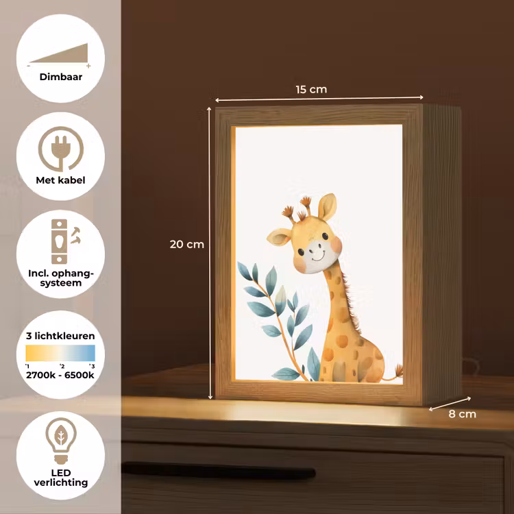 Giraf - Dier - Wilde dieren Light Box met kabel klein -USP_NL