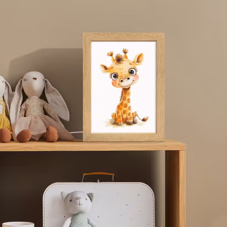 Giraf - Baby dier - Wilde dieren Light Box met kabel klein -sfeer2_kind