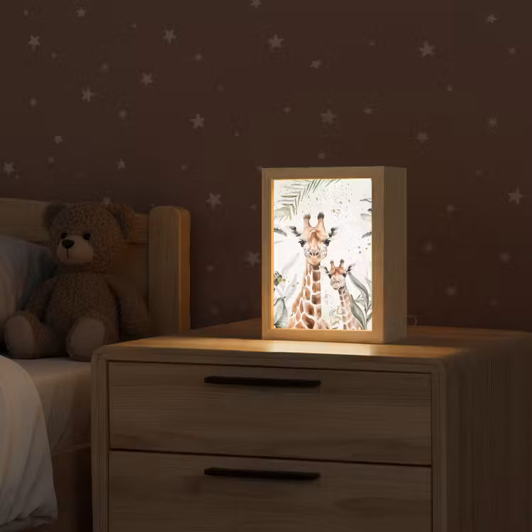 Giraffe - Natuur - Kinderen - Dieren Light Box met kabel klein -sfeer1_kind