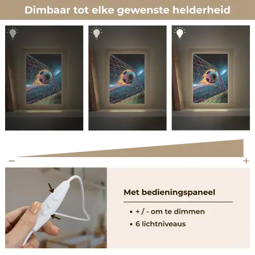 Goal - Voetbal - Vuur - Stadion Light Box met kabel klein -USP_dimbaarNL
