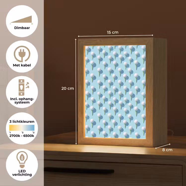 Golf - Ballen - Blauw Light Box met kabel (Kinderlampje) klein 904 -USP_NL