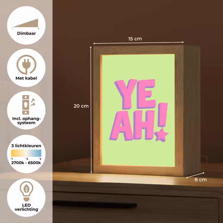 Groen - Neon - Quote Light Box met kabel (Kinderlampje) klein -USP_NL