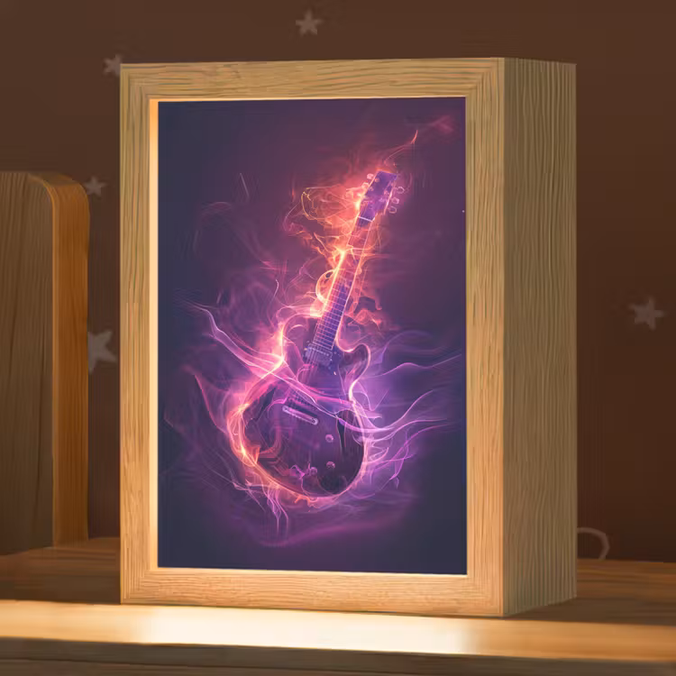 Gitaar - Muziek - Rook - Paars Light Box met kabel klein -zzz_3d_website