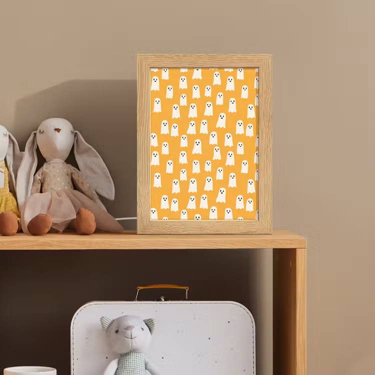 Halloween - Spookjes - Oker Light Box met kabel (Kinderlampje) klein 904 -sfeer2_kind